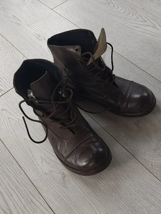 Cydwoq Handmade Leather Lace-Up Boots – Brown Cap Toe – EU 37 / US 6.5–7 + Canva - Picture 5 of 7